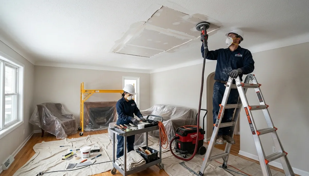 Ceiling Water Damage Repair Image 3